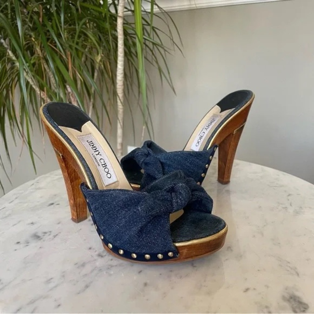 Jimmy Choo Studded Entice Platform Mule Sandal